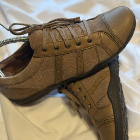 Taos Women's Oxford Brown Leather Casual Lace Up Low Walking Sneakers Size 8.5 - Picture 14 of 15